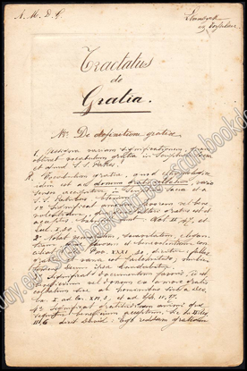 Picture of Tractatus de Gratia. Ad Maiorem Dei Gloriam. ... (Vorselaar)